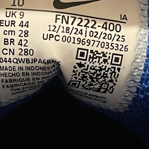 Size 10 Men’s Nike Huarache Elite Baseball Cleats Metal New - Picture 6 of 6